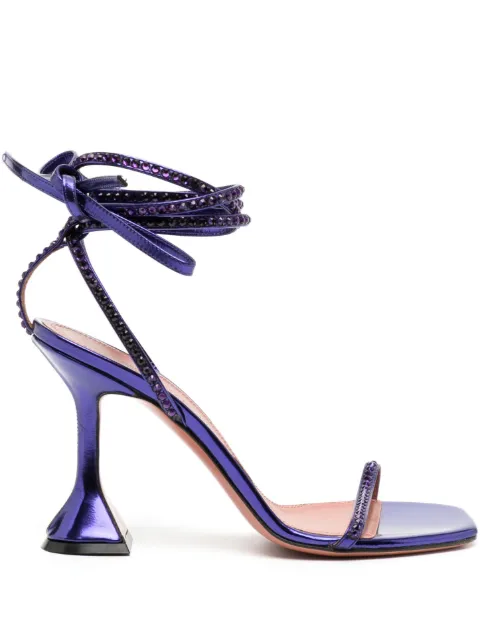 Amina Muaddi Crystal Vita 95mm sandals
