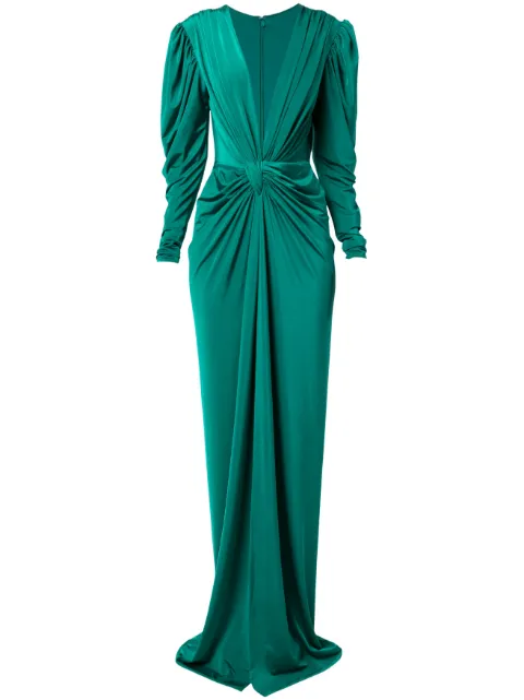 Costarellos draped ruched dress