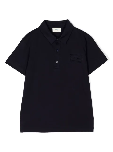 Fendi Kids logo-embroidered cotton polo shirt