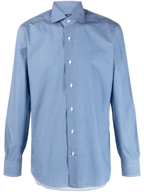 Barba camisa con motivo geométrico