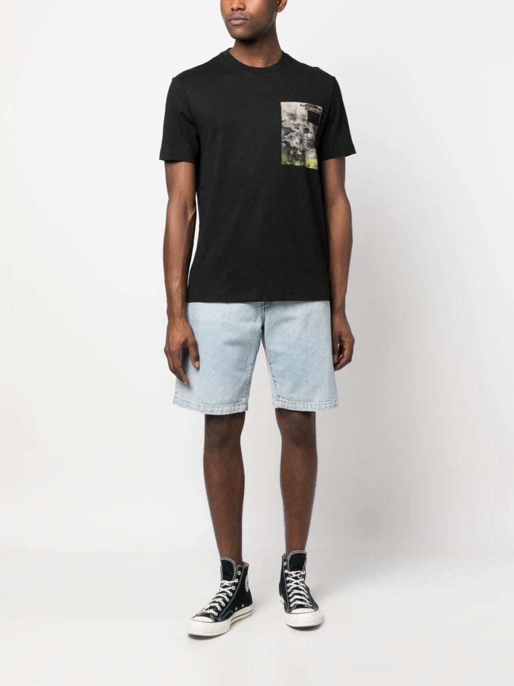 Calvin Klein T-shirt met logoprint - Zwart