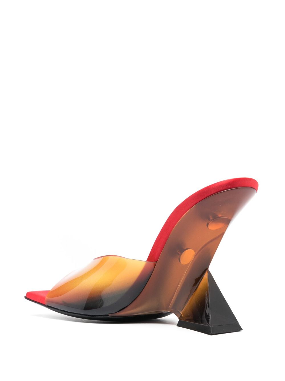 Shop Attico Cheope Degrade 105mm Mules In Red