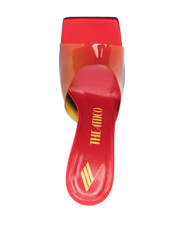 【関税込み】The Attico レッド Cheope ヒール ミュール The Attico Cheope 105mm ミュール | レッド | FARFETCH JP