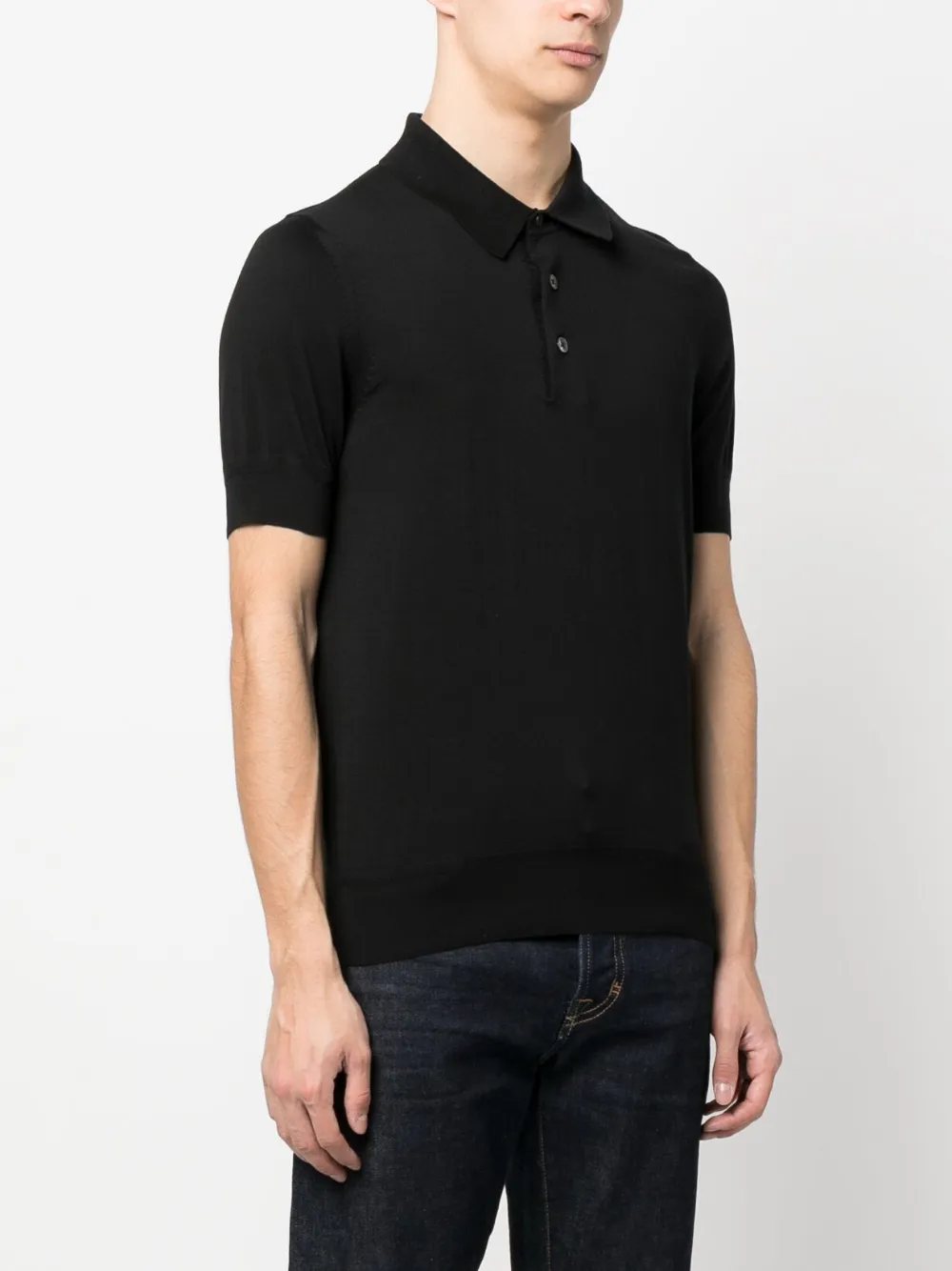 Shop Tom Ford Short-sleeve Polo Shirt In Schwarz