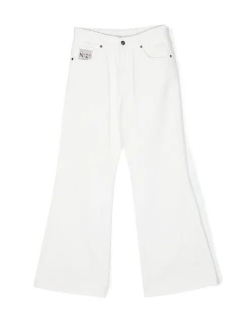 Nº21 Kids logo-patch denim pants