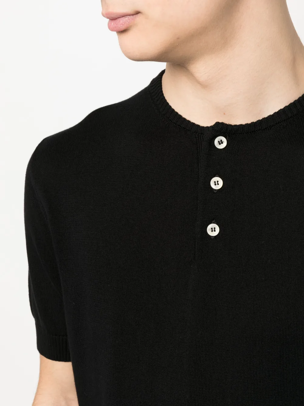 BORRELLI KNITTED COTTON T-SHIRT
