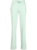 Juicy Couture embroidered-logo velvet track pants - Green