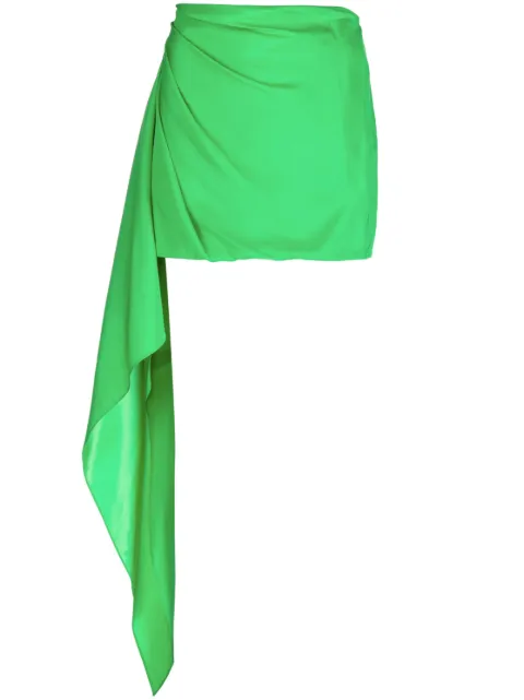 GAUGE81 draped silk mini skirt