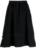 Comme Des Garçons Comme Des Garçons frayed elasticated-waist midi skirt - Blue