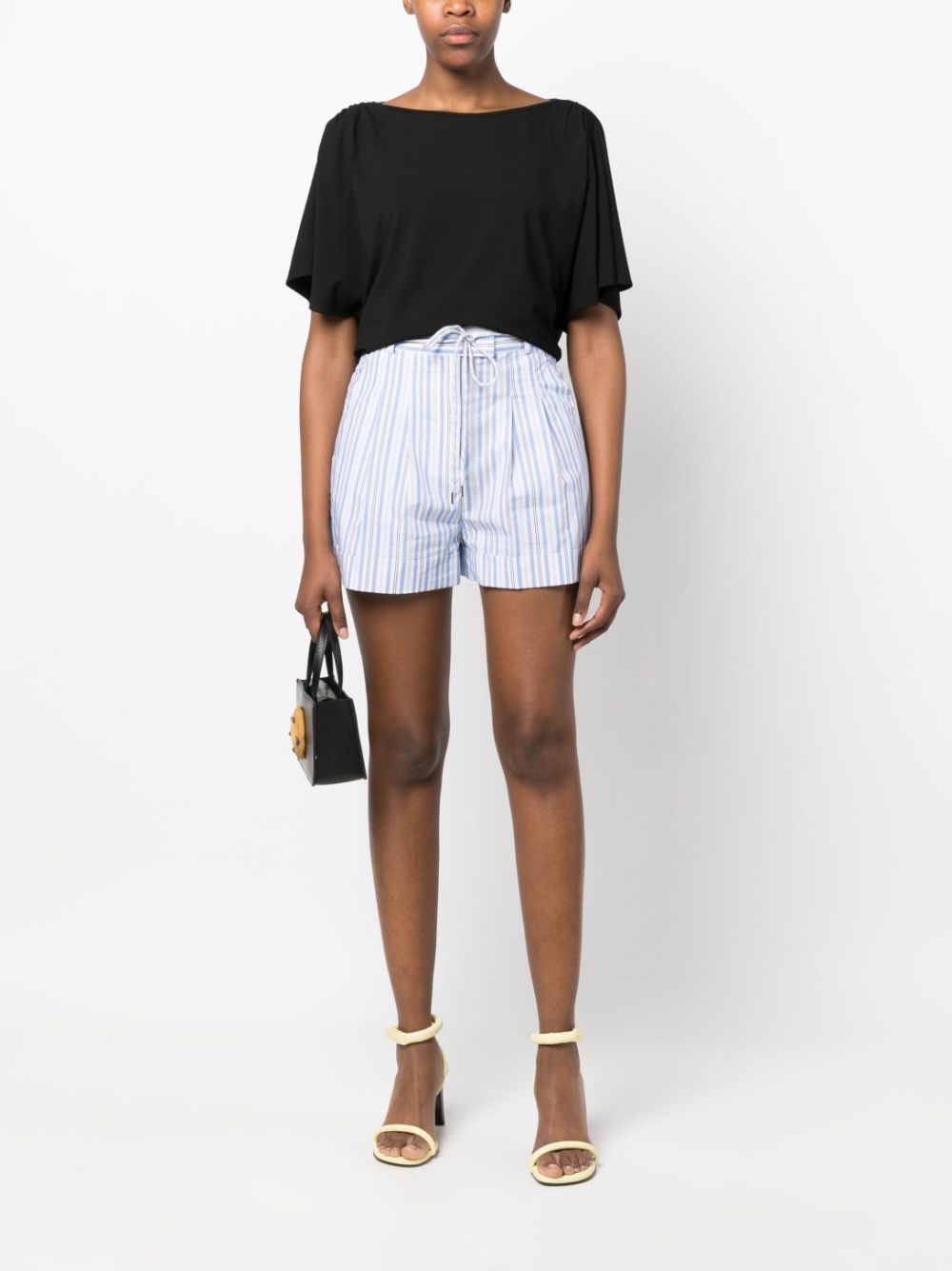 Patrizia Pepe Gestreepte shorts - Blauw