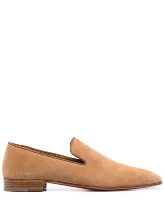 Christian Louboutin Flat Suede Loafers | Brown | FARFETCH
