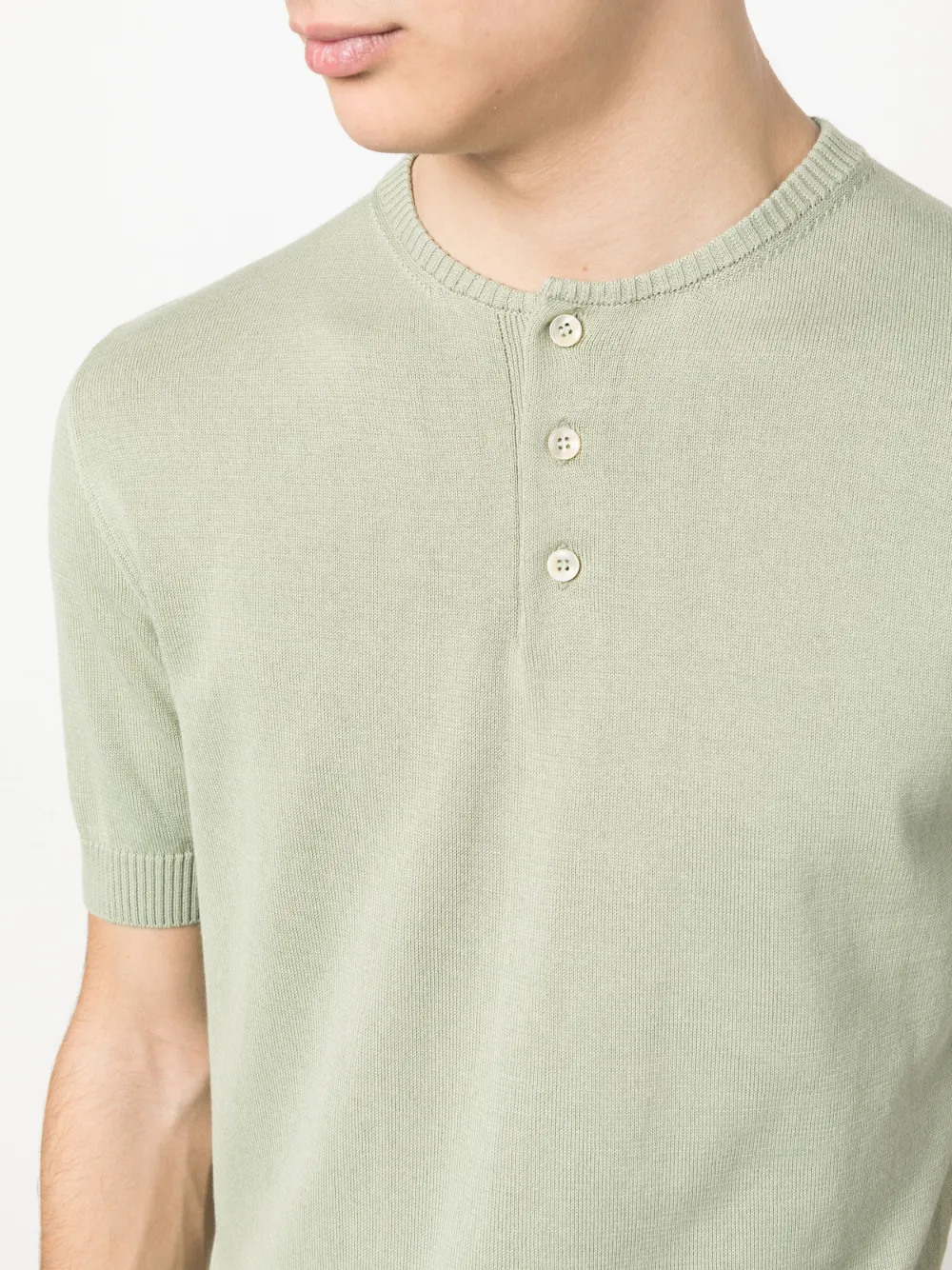 BORRELLI KNITTED COTTON T-SHIRT