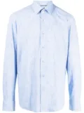 BOSS micro-dot long-sleeve shirt - Blue