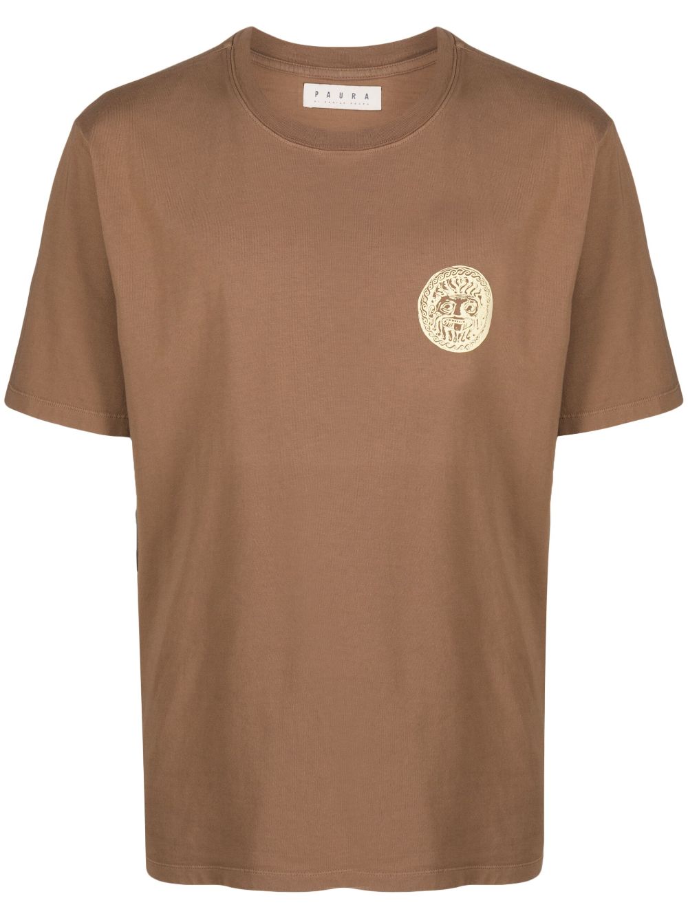 Paura Logo-print Cotton T-shirt In Brown