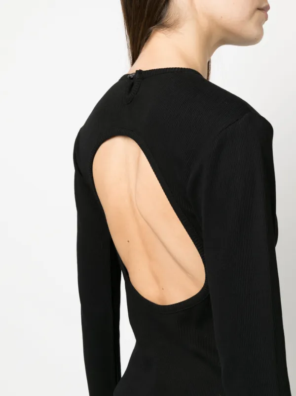 Ioana Ciolacu Plain open-back Sweatshirt | Black