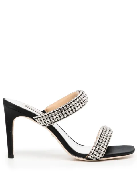 Badgley Mischka 90mm crystal-embellished mules