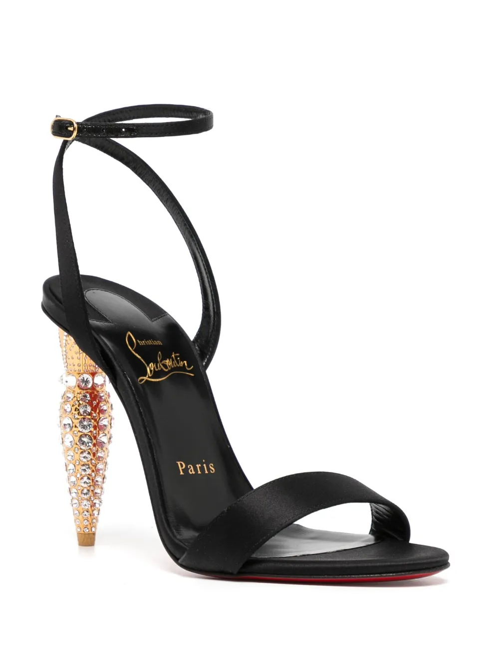 Christian Louboutin crystal-heel Sandals - Farfetch