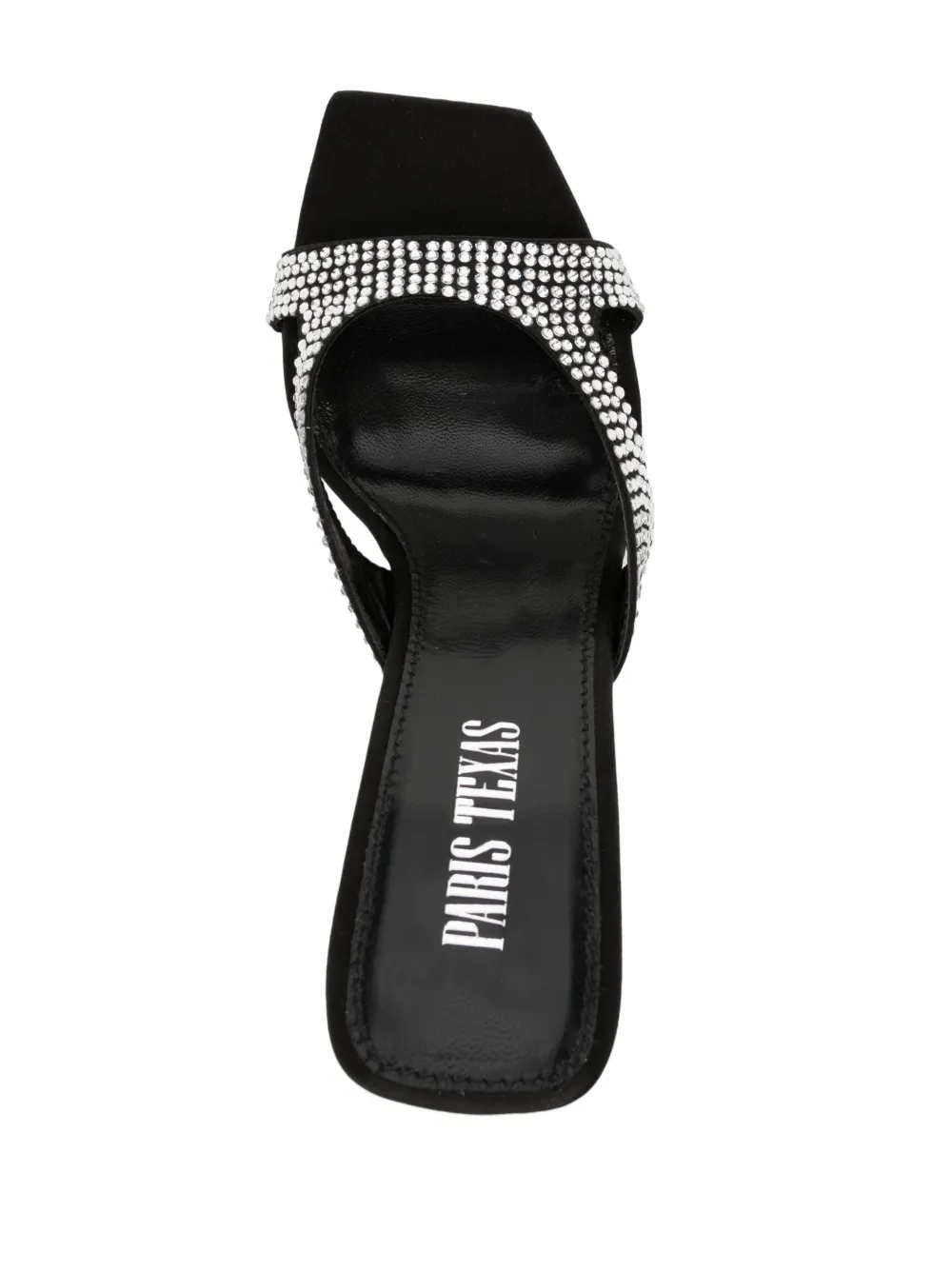 Paris Texas Kate 95mm Crystal-embellished Mules In Black