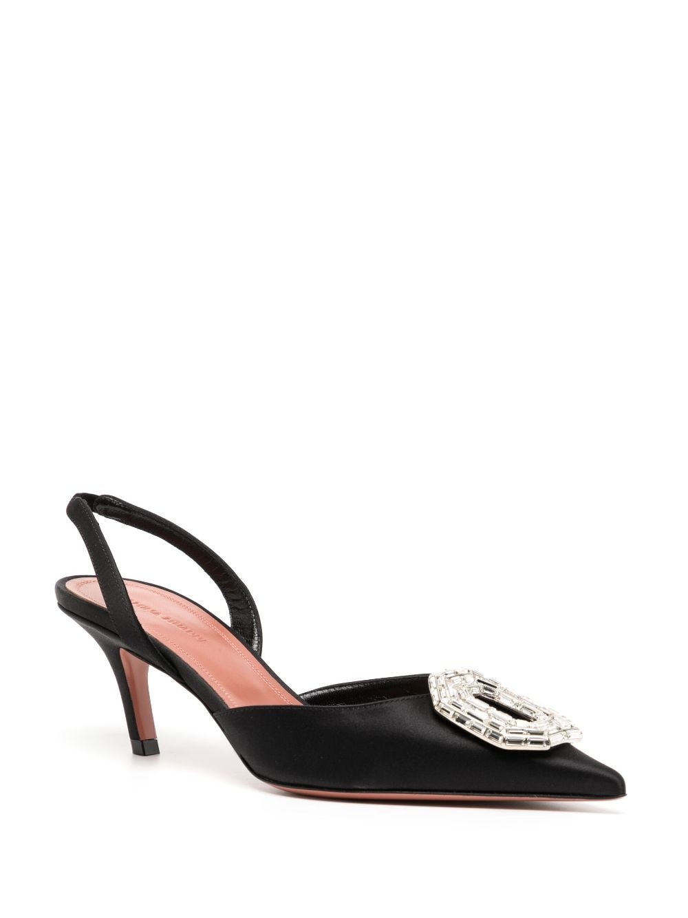 Shop Amina Muaddi Camelia 60mm Slingback Pumps In Black