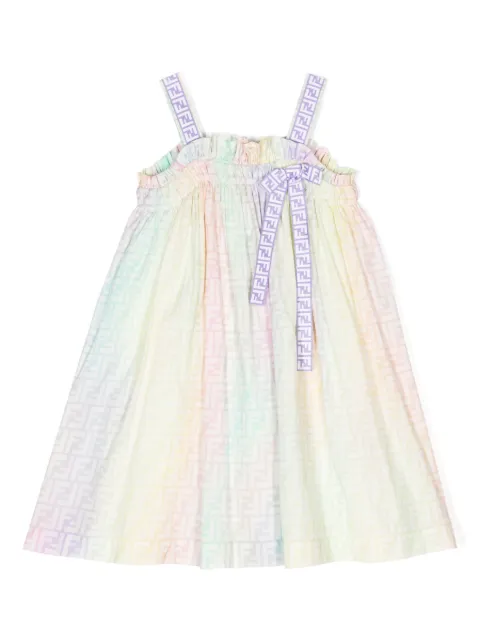 Fendi Kids kjole med gradueret effekt og FF-logotryk