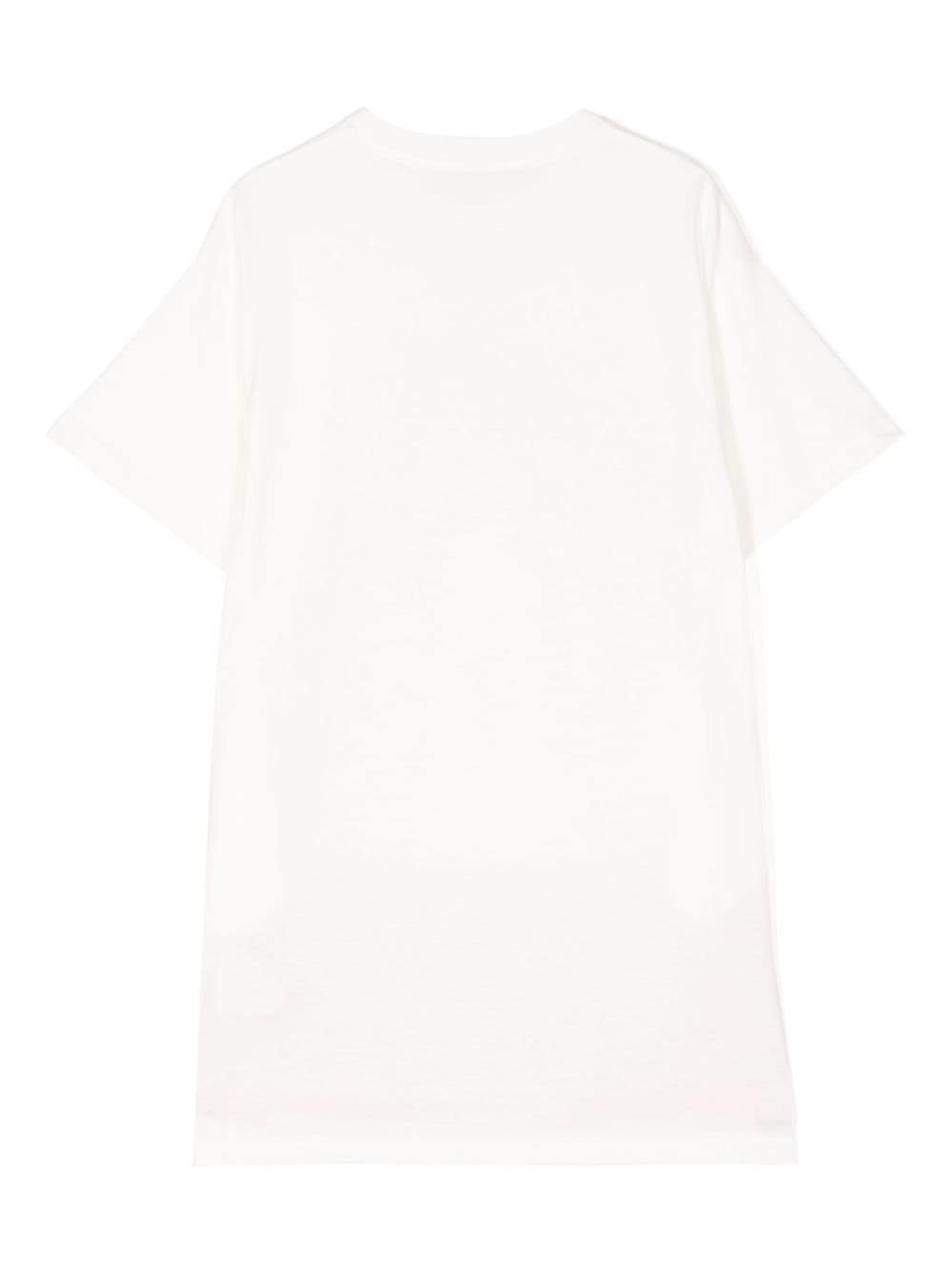Shop Fendi Graphic-print T-shirt Dress In White