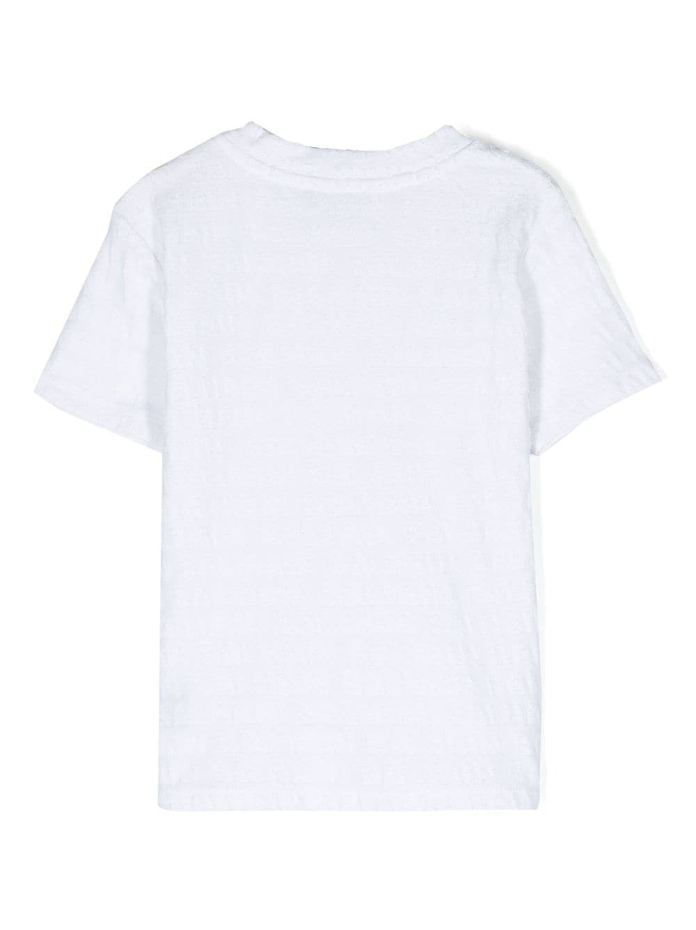 Balmain Kids T-shirt met knoopsluiting - Wit