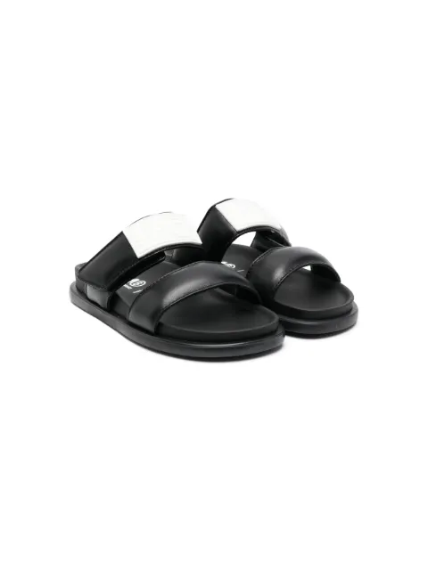 MM6 Maison Margiela Kids sandales en cuir à bout rond