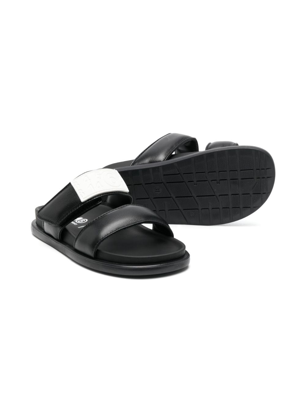 MM6 Maison Margiela Kids Leren sandalen - Zwart