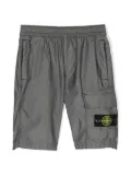 Stone Island Junior logo-patch track shorts - Grey