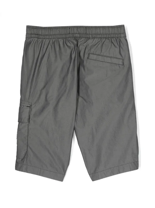 Stone Island Junior logo-patch Track Shorts Grey FARFETCH LB