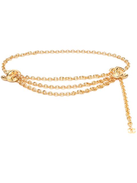 CHANEL 1990s CC cable-link chain belt Women