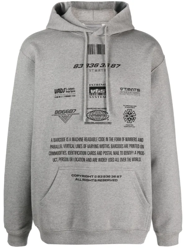 VETEMENTS(ヴェトモン)バーコード柄長袖シャツ VTMNTS VETEMENTS バー