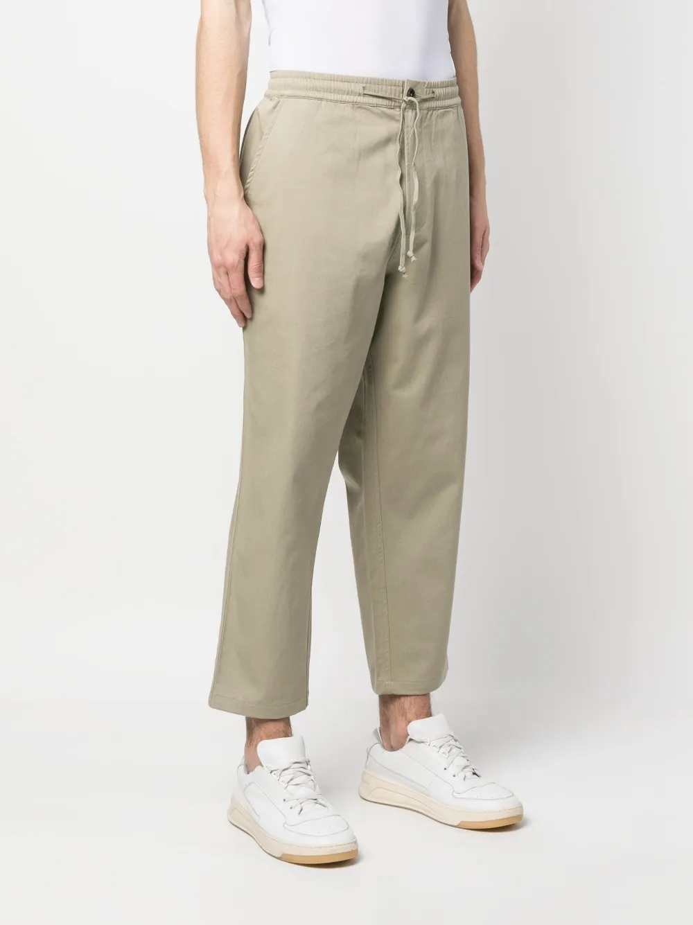 Shop Universal Works Drawstring Straight Trousers In Nude