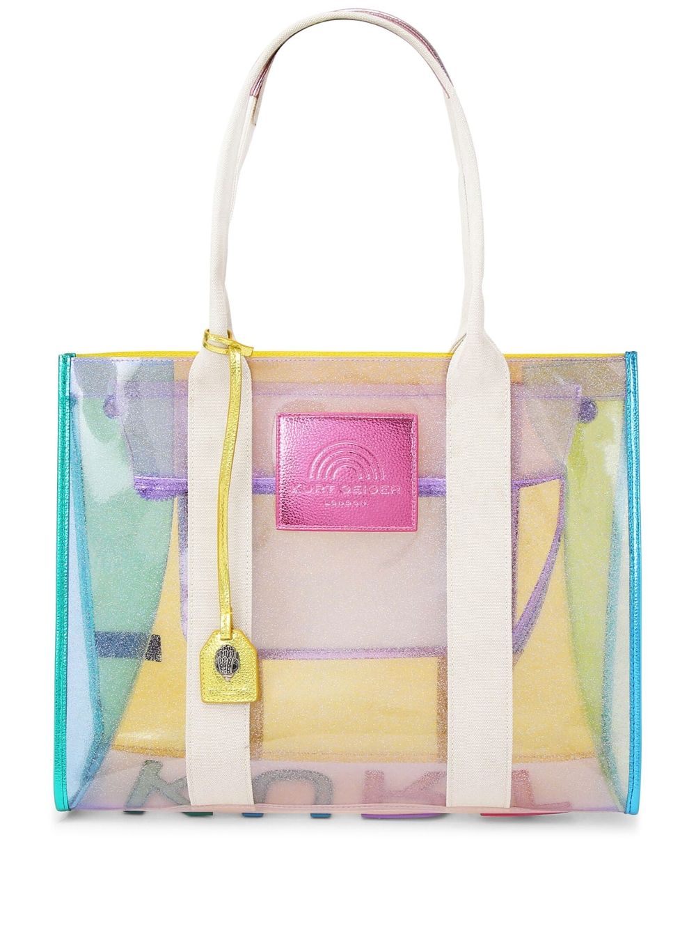 Shop Kurt Geiger Vinyl Southbank Tote Bag In Multi/other