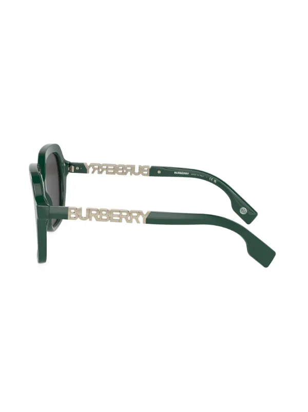 Burberry Eyewear Joni logo-lettering Sunglasses | Green  display picture 2