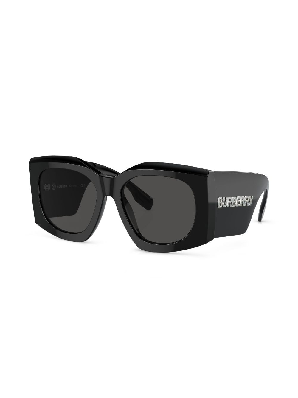 Shop Burberry Eyewear Madeline Logo-print Sunglasses In Schwarz