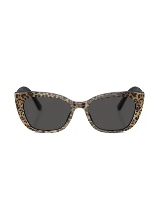 Dolce Gabbana Kids cheetah print cat eye Frame Sunglasses Black FARFETCH CA