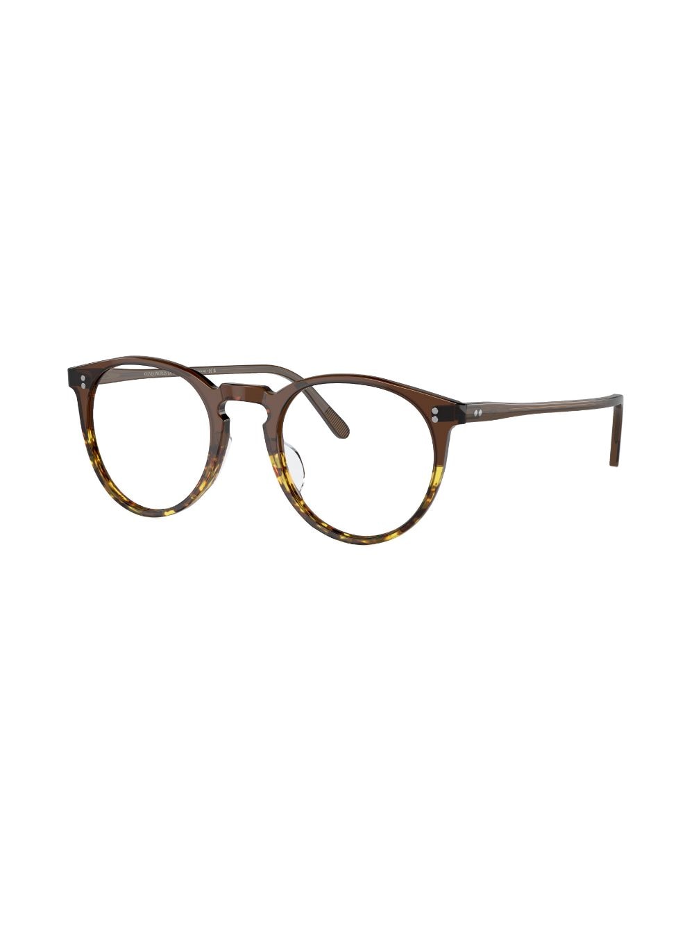 Shop Oliver Peoples Round-frame Glasses In Braun