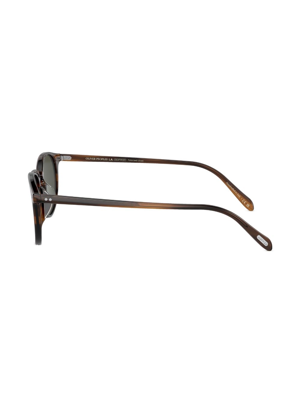 Shop Oliver Peoples Riley Round-frame Sunglasses In 1724p1 Tuscany Tortoise
