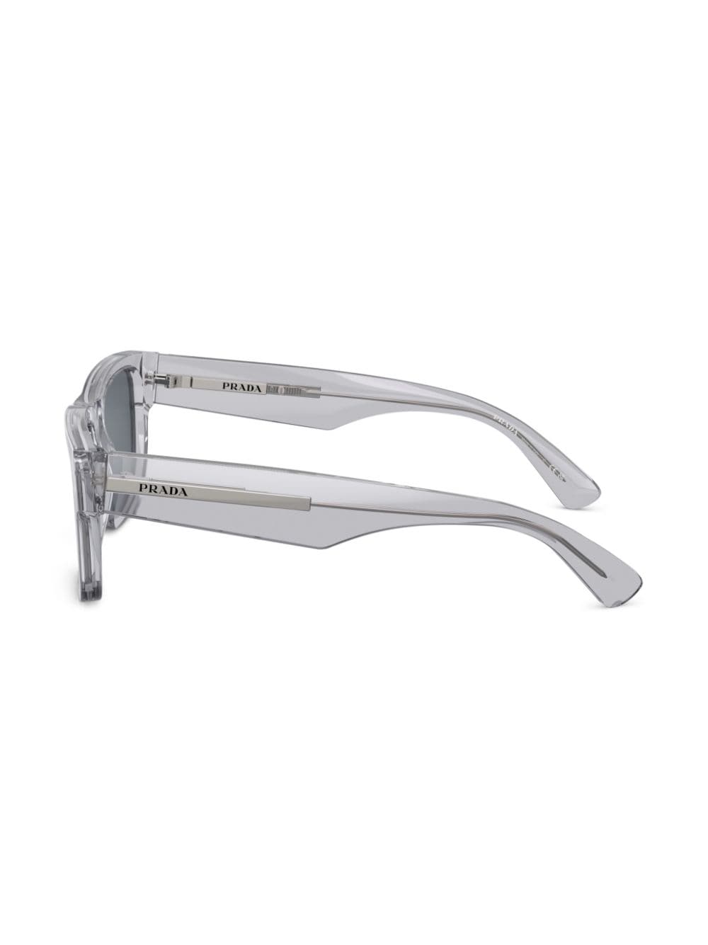 Shop Prada Rectangle-frame Sunglasses In Grey