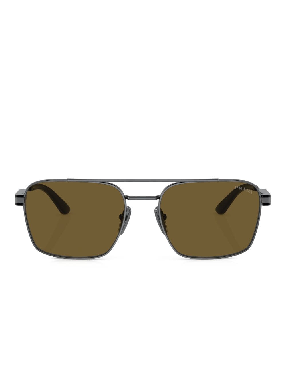 Prada Eyewear Zonnebril met vierkant montuur Grijs