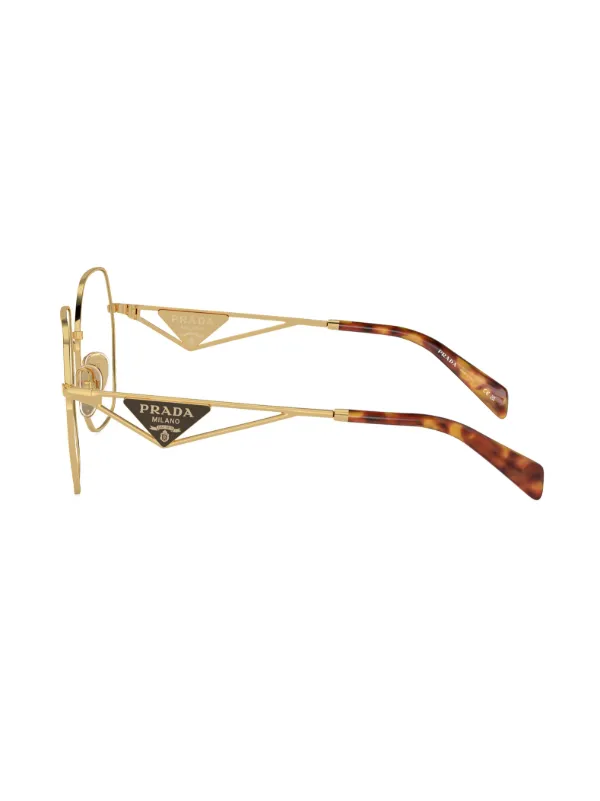 Prada glasses outlet gold