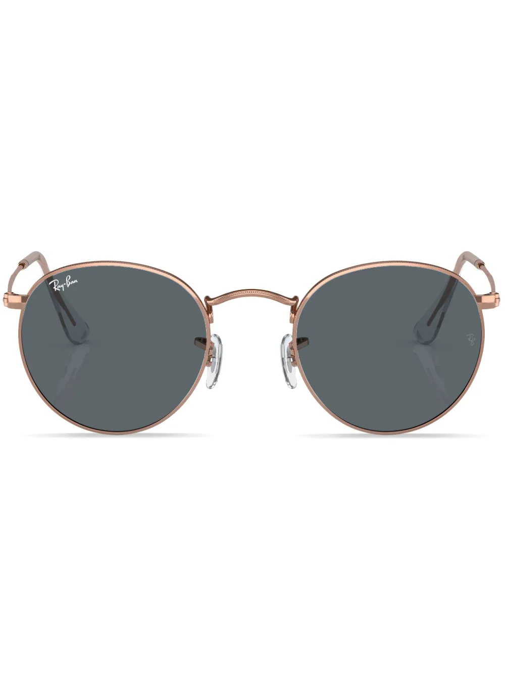 Ray Ban Round-frame Sunglasses In Rose_gold_blue