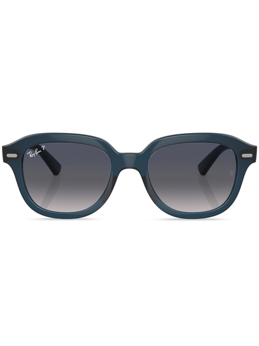 Shop Ray Ban Erik Round-frame Sunglasses In Blau