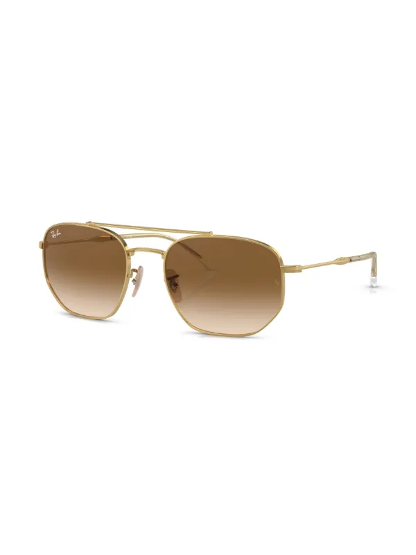 Ray-Ban square-frame Sunglasses | Gold | FARFETCH CA display picture 3