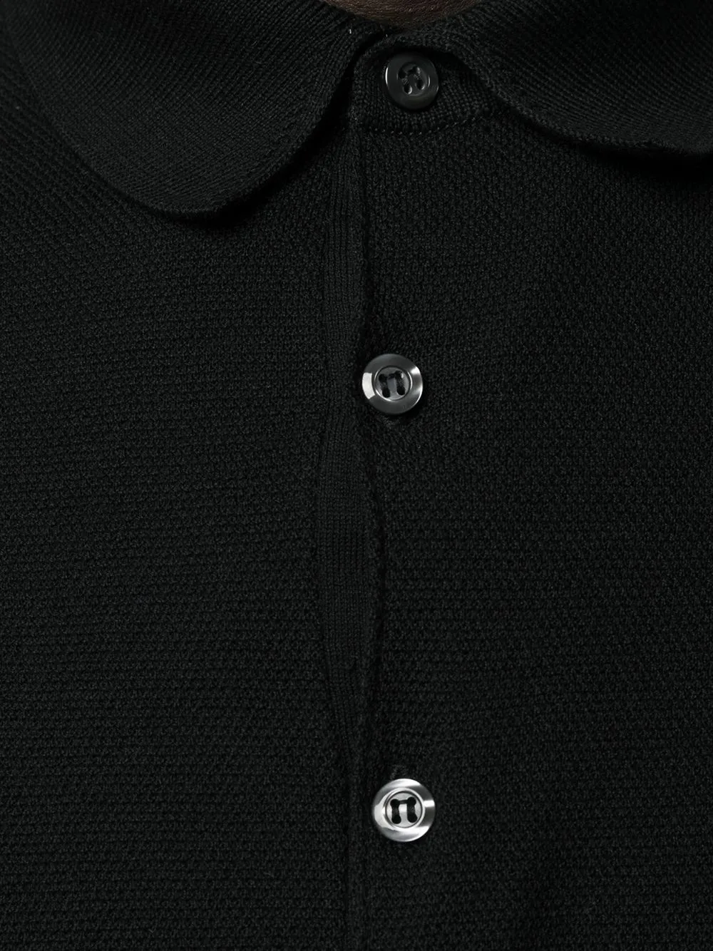 John Smedley Katoenen poloshirt Zwart