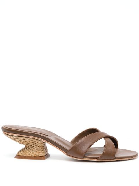 Paloma Barceló 60mm open-toe leather mules