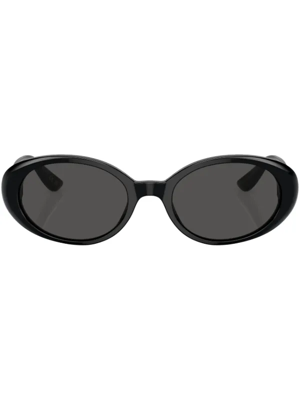 Black tinted outlet round sunglasses