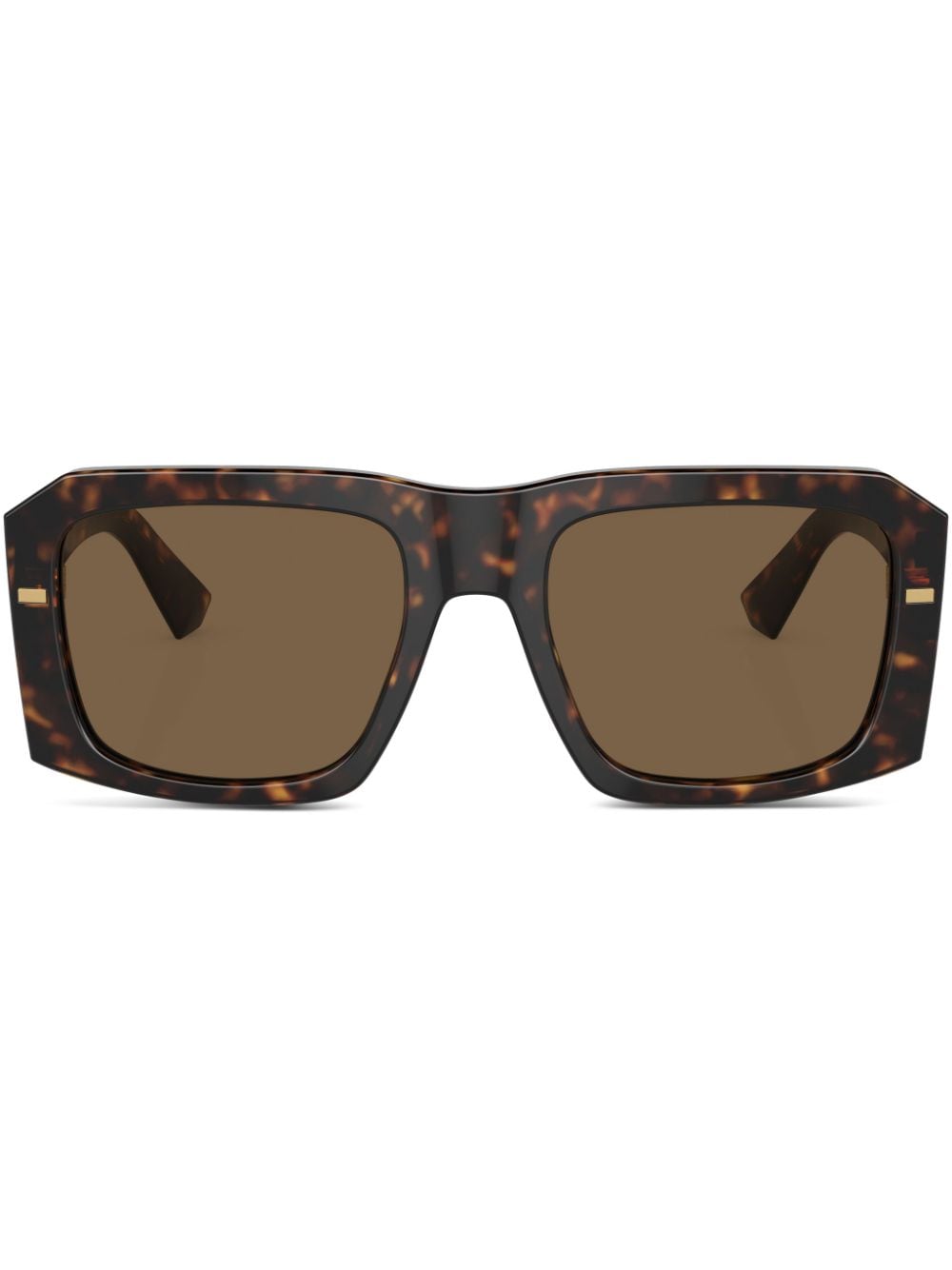 Dolce & Gabbana Tortoiseshell-effect Tinted Sunglasses In Braun