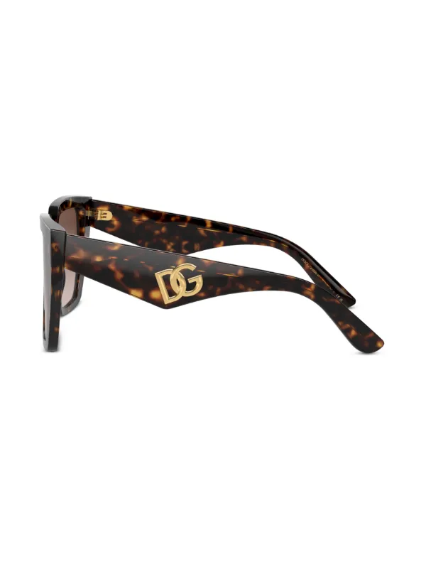 Dolce & Gabbana Eyewear トータスシェル オーバーサイズ Dolce & Gabbana Eyewear トータスシェル オーバーサイズ